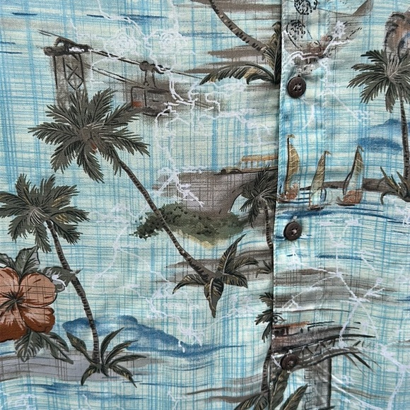 Foundry Men’s Short Sleeve Button Down Hawaiian Shirt Size 4XL - Picture 9 of 13